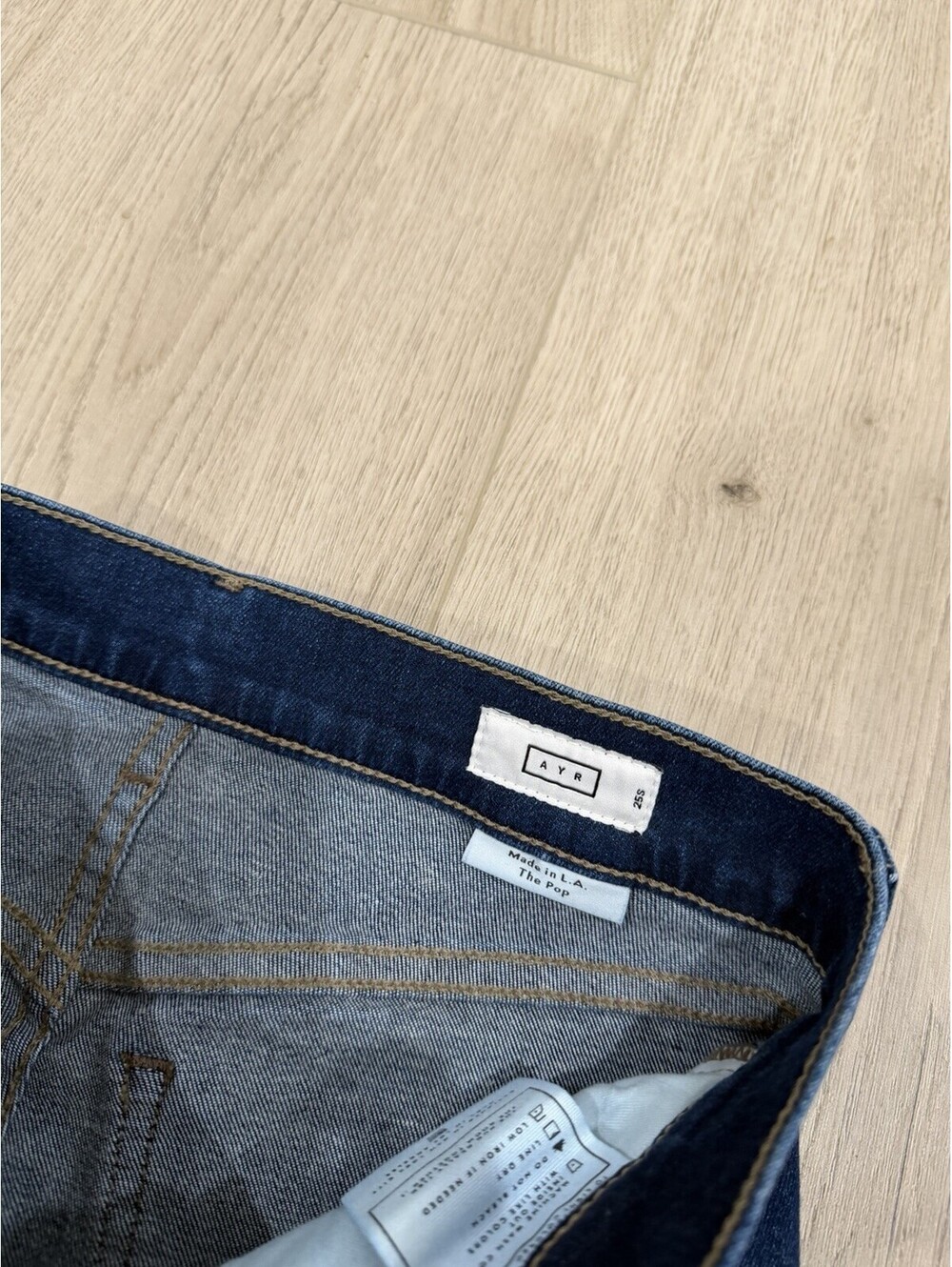 AYR The Pop Jeans Women's Size 25S Blue Mid Rise Stretch Denim Zip Fly - Picture 6 of 16